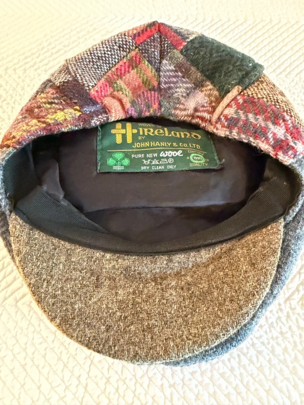 John Hanly & Co Ireland Kids Wool Patchwork Flat Cap